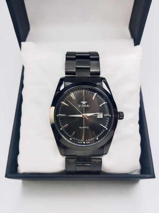 VOKAI Quartz Men’s Watch – Black Dial & Date
